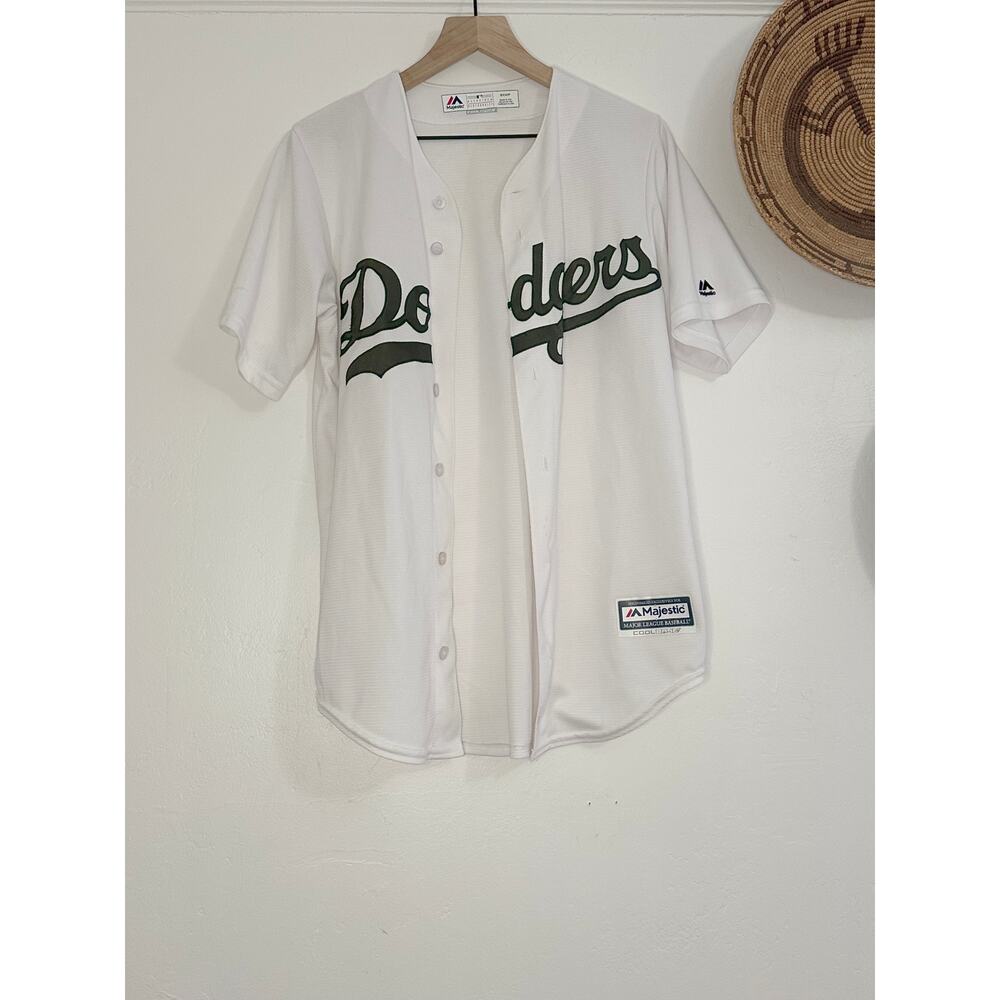 Authentic Dodgers Jersey Olive Green
